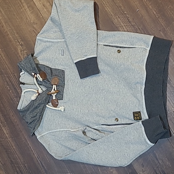 Under Two Flags Gray Pullover Hoodie Small - Picture 1 of 8
